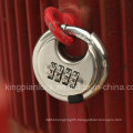 Stainless Steel Digit Code Combination Round Padlock